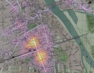 Heatmap Warsaw 1909