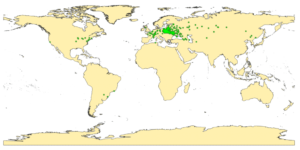 Heatmap of Esperantist in Warsaw 1909